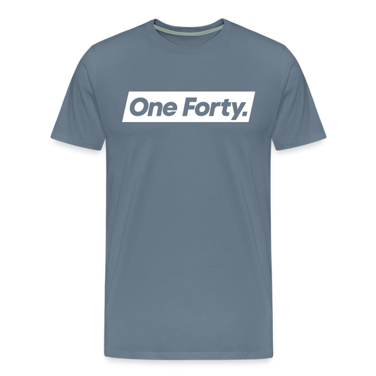 Official One Forty Logo T-Shirt [Steel Blue] - steel blue