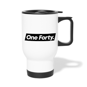 Official One Forty Travel Mug [White & Black] - white